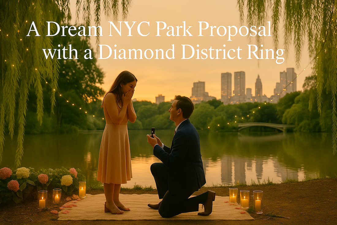 A Dream NYC Park Proposal with a Diamond District Ring | BijouxNYC Direct - Bijoux-NYC Direct