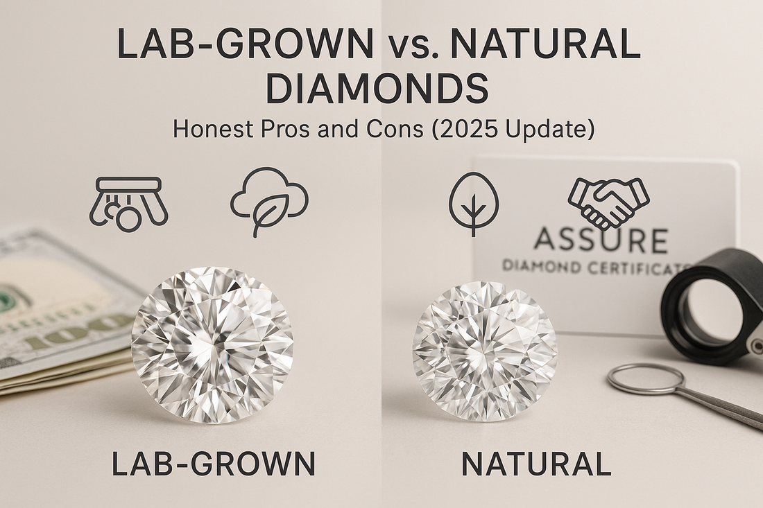 Lab-Grown vs. Natural Diamonds: Honest Pros and Cons (2025 Update) - Bijoux-NYC Direct