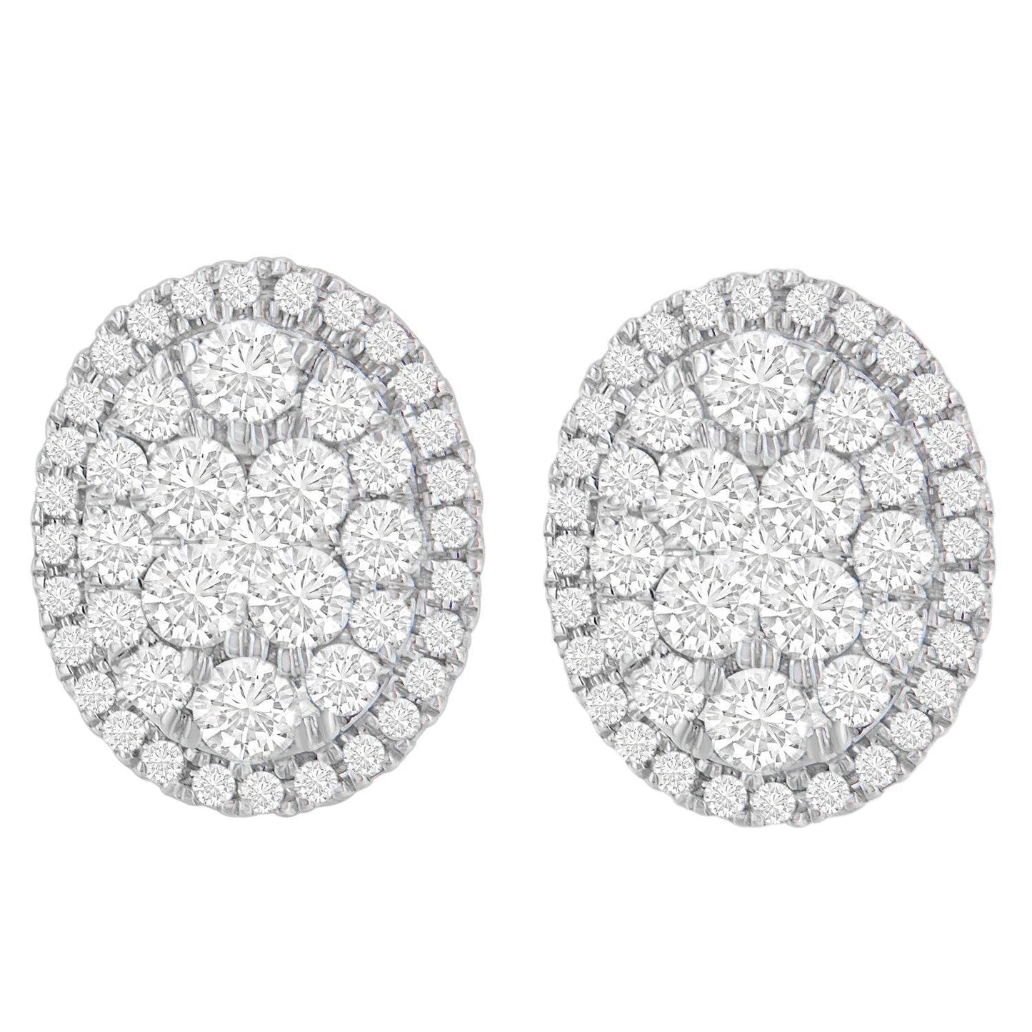 14K Yellow Gold 1 3/4 cttw Round Cut Diamond Earrings (H-I, I1-I2) - Bijoux-NYC Direct