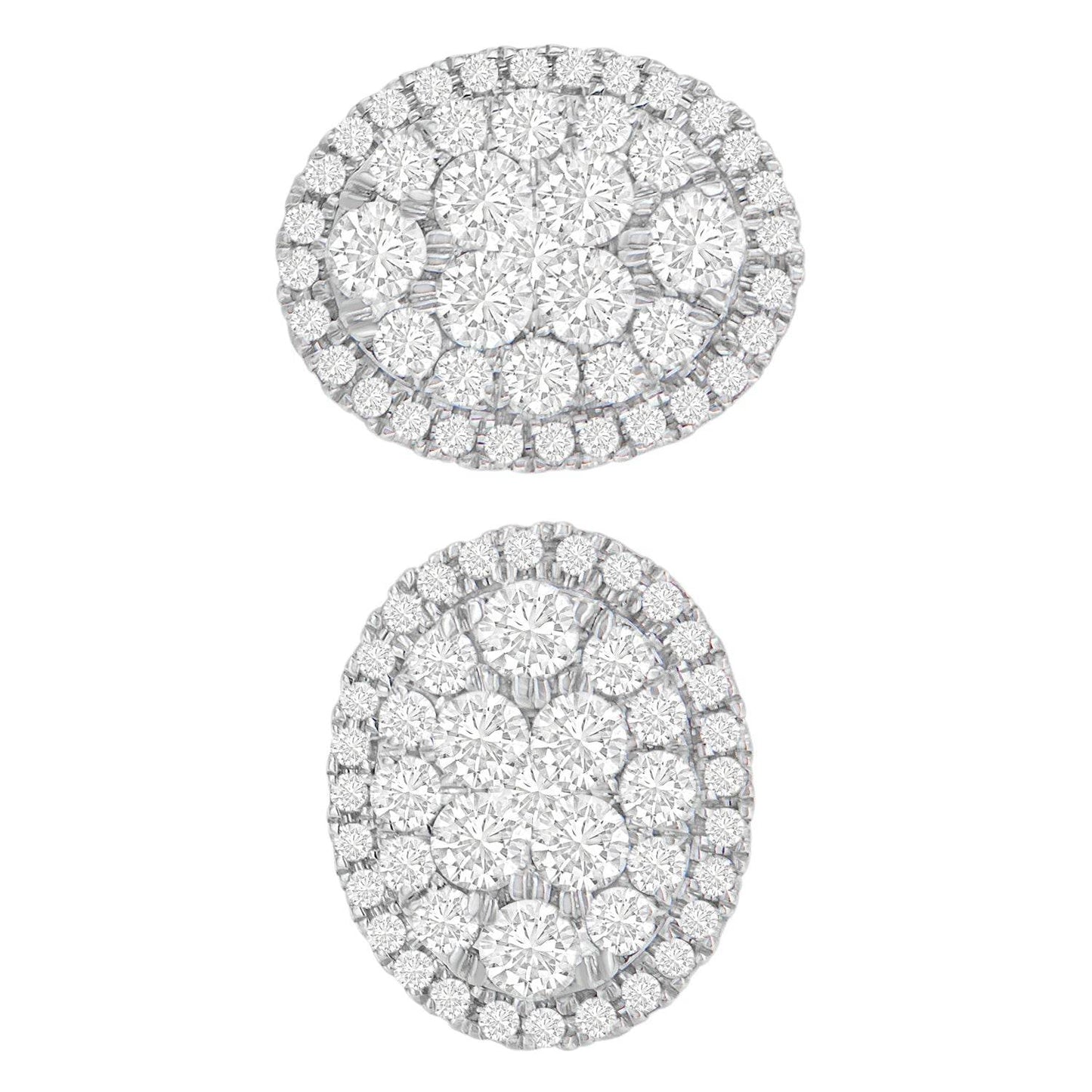 14K Yellow Gold 1 3/4 cttw Round Cut Diamond Earrings (H-I, I1-I2) - Bijoux-NYC Direct