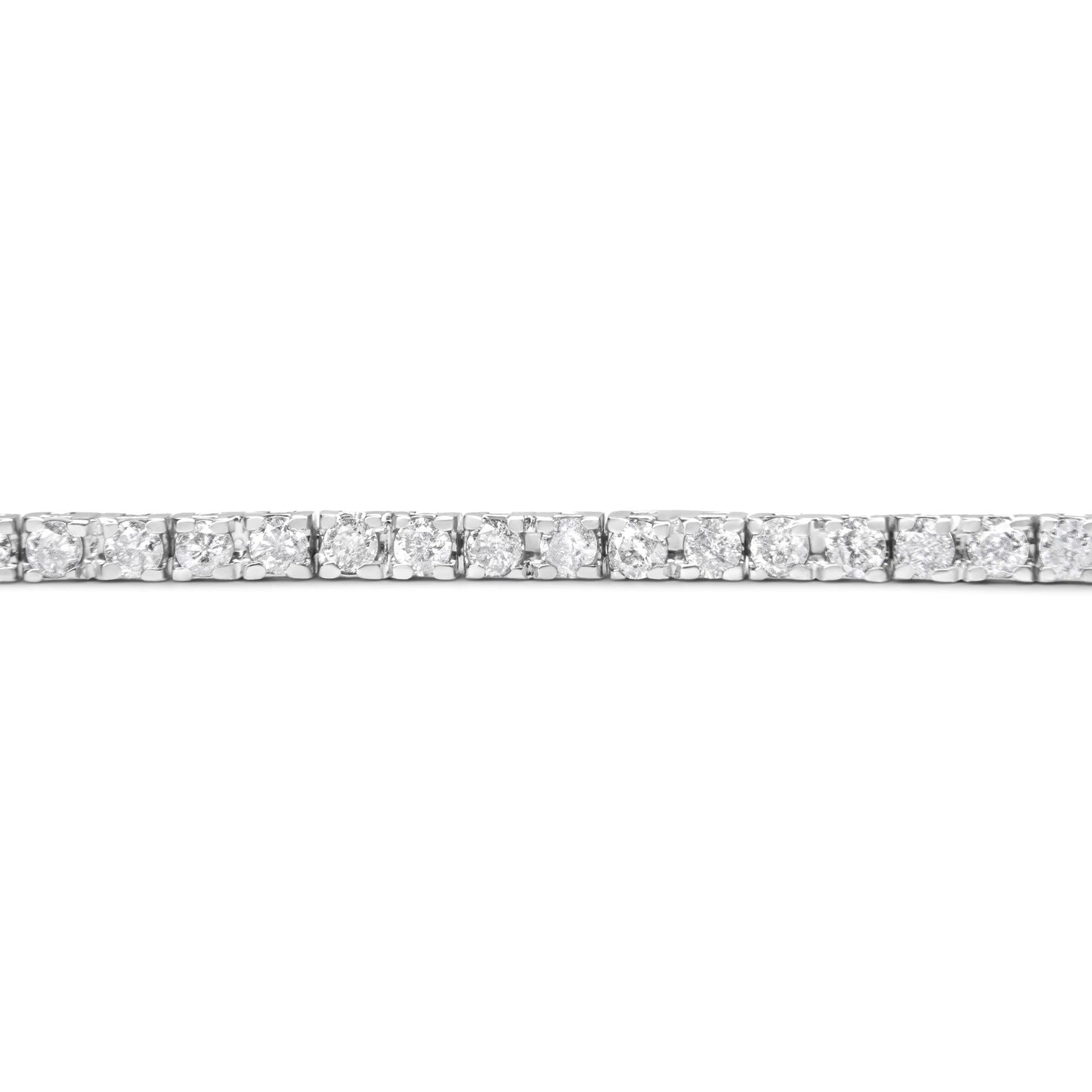 10K White Gold 2.0 Cttw Prong Set Round-Cut 7.25" Classic Diamond Tennis Bracelet (G-H Color, I1-I2 Clarity) - Bijoux-NYC Direct