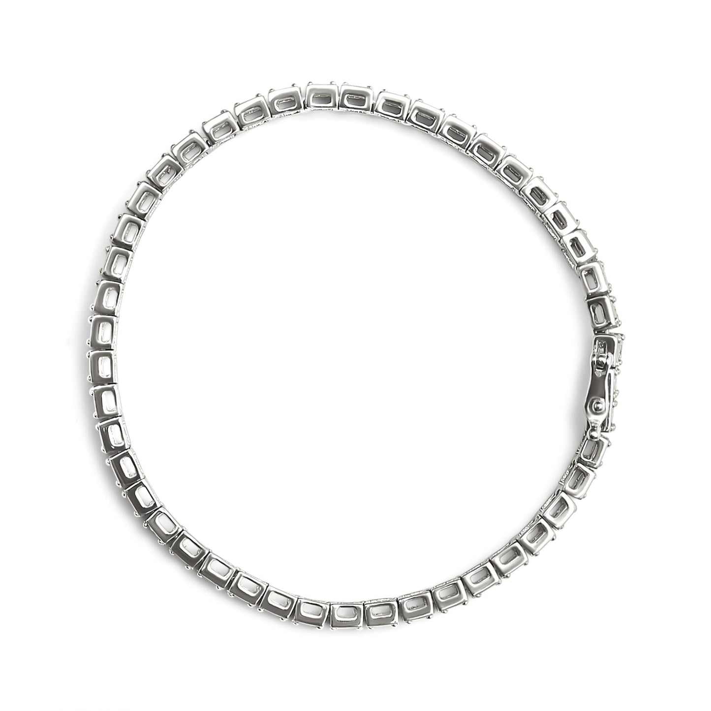 .925 Sterling Silver 1/10 Cttw Diamond 7.25" Link Bracelet (I-J Color, I2-I3 Clarity) - Bijoux-NYC Direct