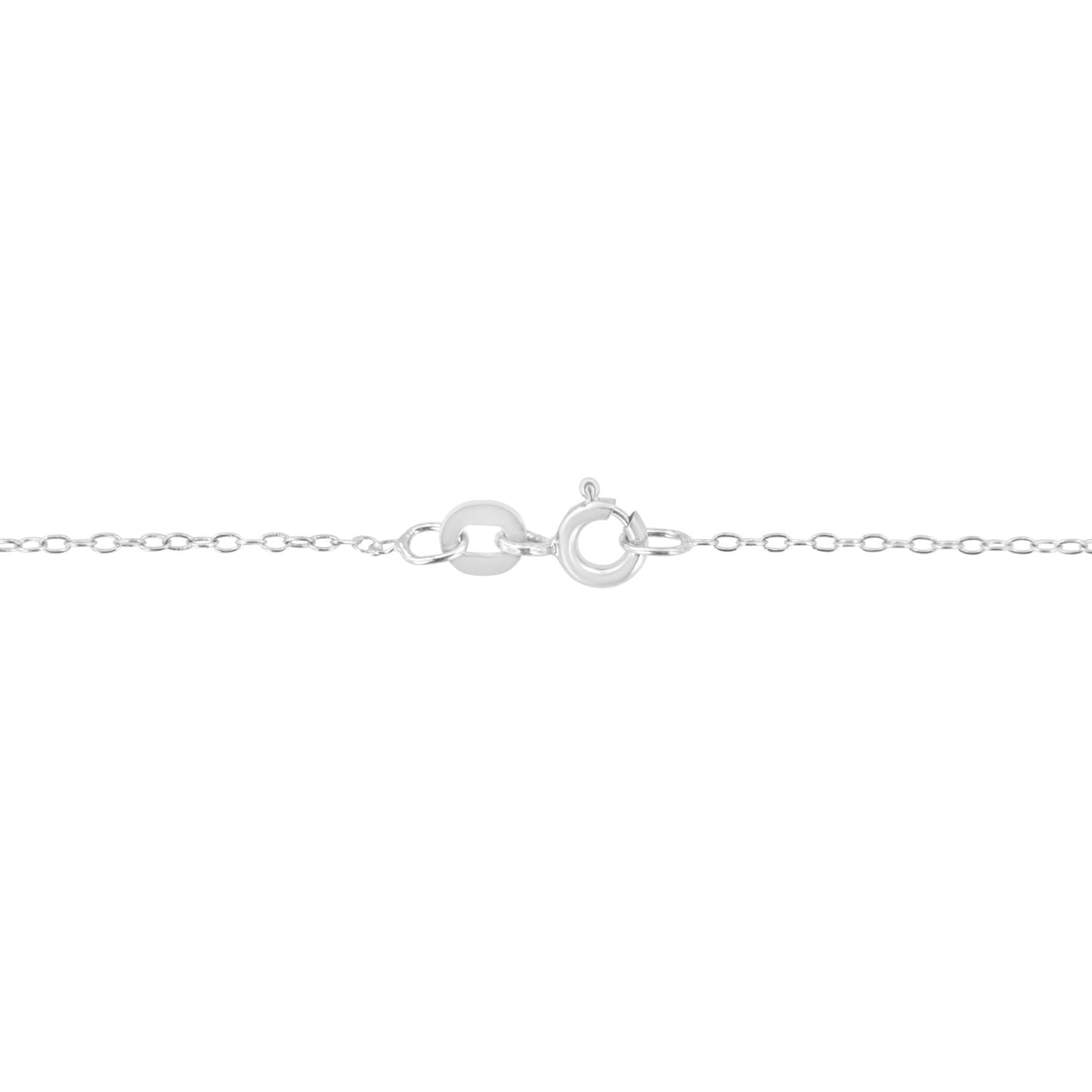 .925 Sterling Silver 1/2 Cttw Lab Grown Diamond 7 Stone Floral Cluster 18" Pendant Necklace (F-G Color, SI1-SI2 Clarity) - Bijoux-NYC Direct