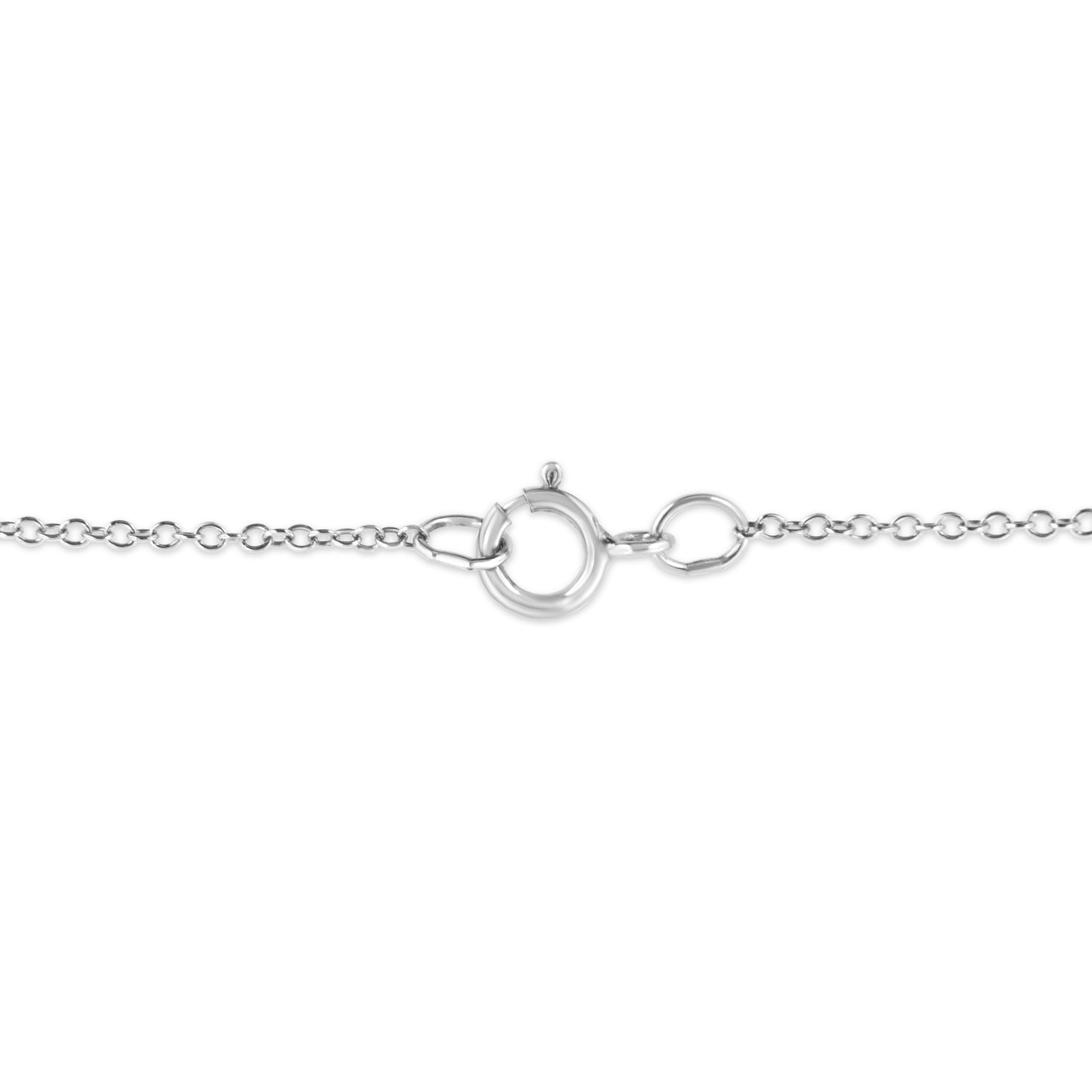 .925 Sterling Silver Pave and Bezel-Set Diamond Accent Key 18" Heart and Lock Pendant Necklace (K-L Color, I1-I2 Clarity) - Bijoux-NYC Direct
