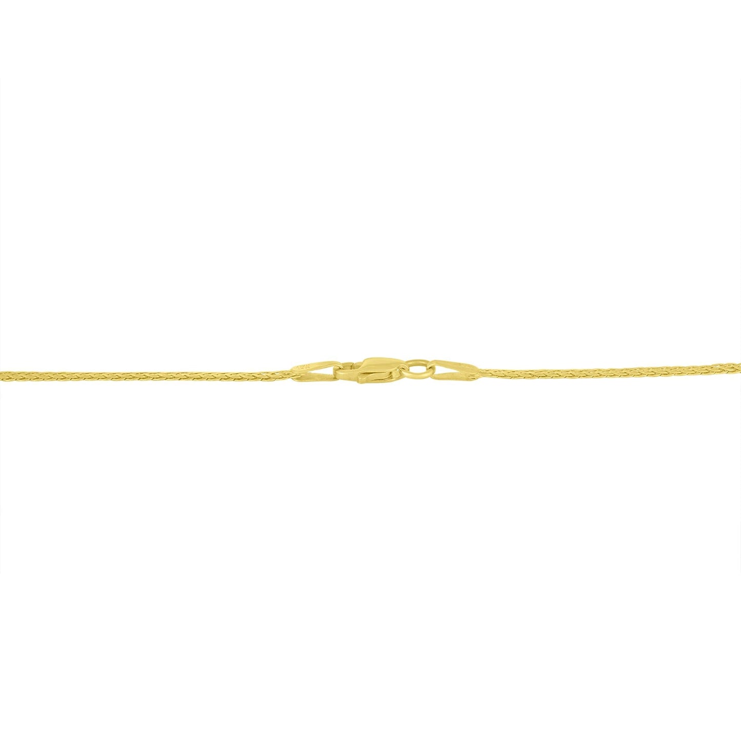 10K Yellow and White Gold 1/2 Cttw Princess Cut Diamond Channel-Set “V” Shape 18" Franco Chain Necklace (H-I Color, SI2-I1 Clarity) - Bijoux-NYC Direct