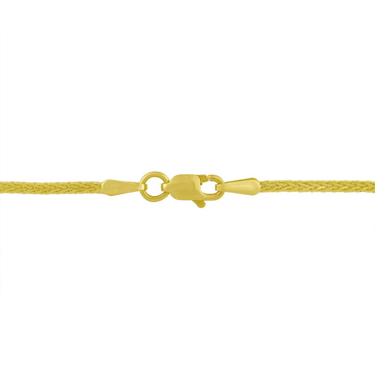14K Yellow and White Gold 2.0 Cttw Princess Cut Diamond Flared and X-Station V Shaped 18” Franco Chain Statement Necklace (H-I Color, SI2-I1 Clarity) - Bijoux-NYC Direct
