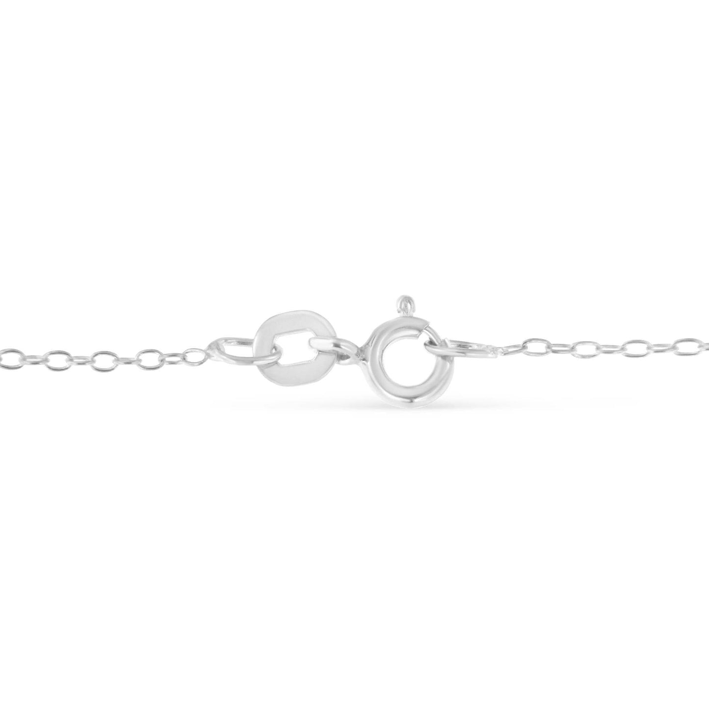 Sterling Silver Diamond Station Necklace (1/2 cttw, I-J Color, I1-I2 Clarity) - Bijoux-NYC Direct