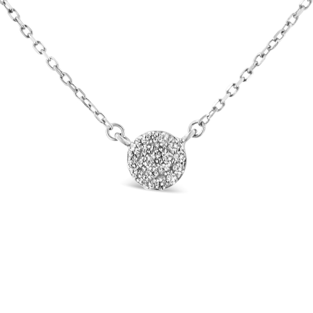 .925 Sterling Silver 1/2 Cttw Round Diamond Medallion Multi-Strand Tri Pendant 18" Necklace (H-I Color, I2-I3 Clarity) - Bijoux-NYC Direct