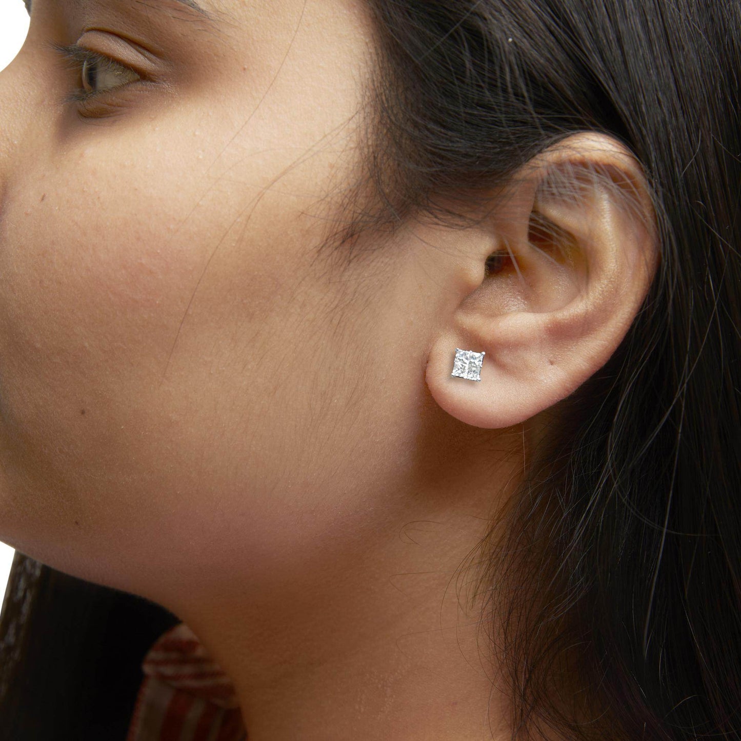 10K White Gold Diamond Stud Earrings (3/4 cttw, H-I Color, SI2-I1 Clarity) - Bijoux-NYC Direct