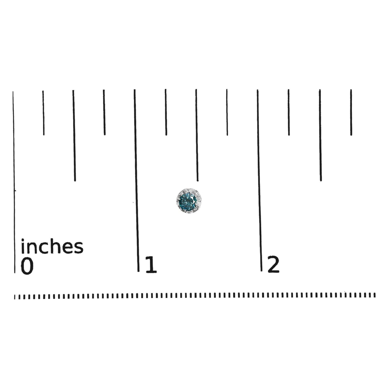 14K White Gold 1/2 cttw White and Treated Blue Round Diamond Earrings (I-J I2-I3) - Bijoux-NYC Direct