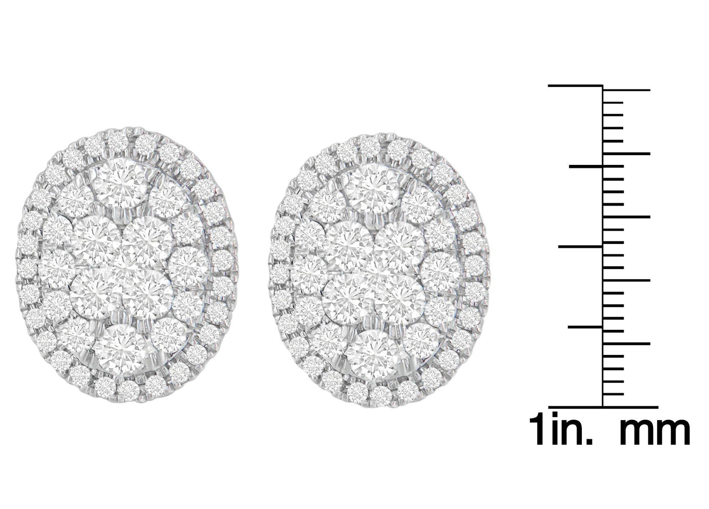 14K Yellow Gold 1 3/4 cttw Round Cut Diamond Earrings (H-I, I1-I2) - Bijoux-NYC Direct