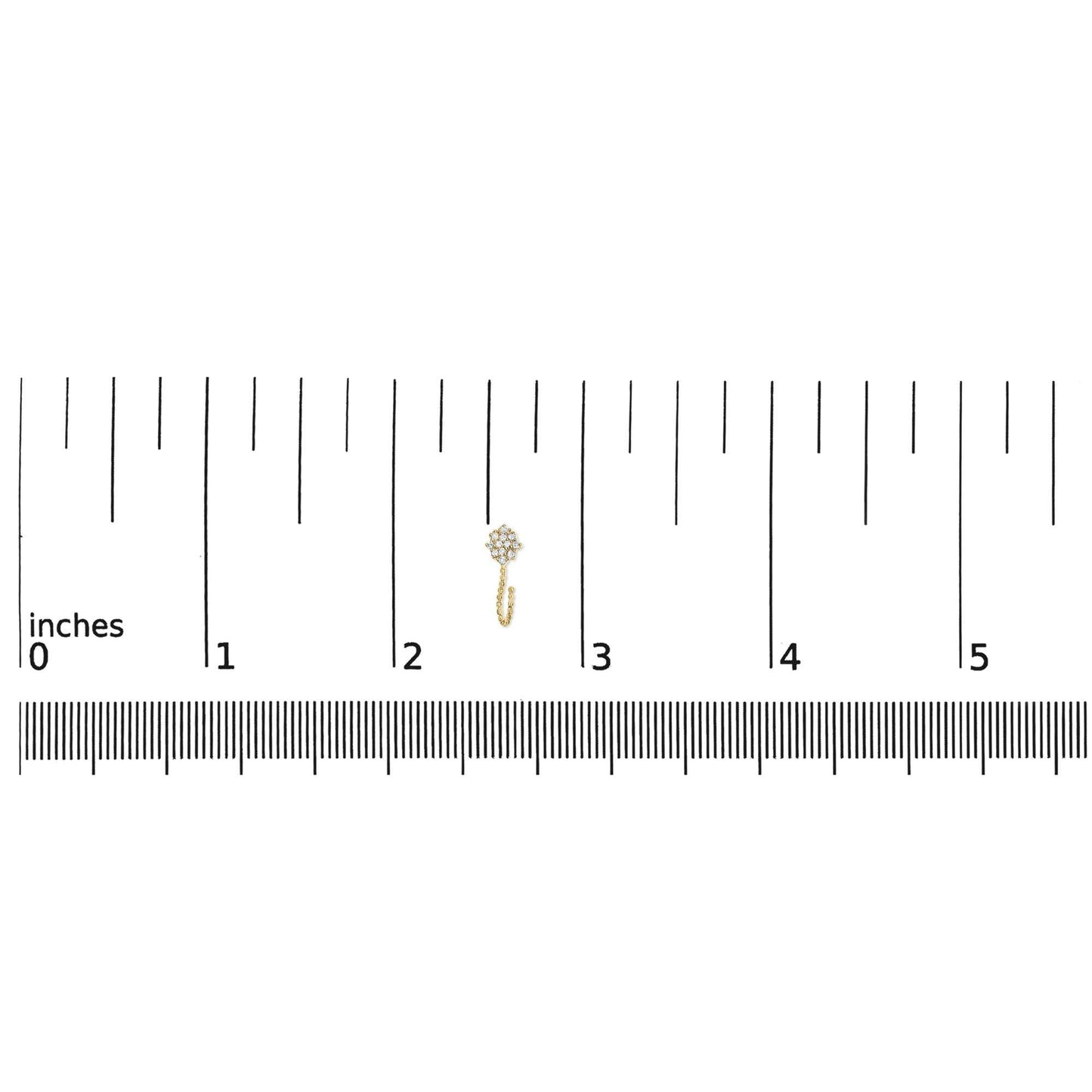 14K Yellow Gold Plated .925 Sterling Silver 1/10 Cttw Diamond Floral Cluster and Beaded Hoop Stud Earrings (H-I Color, I1-I2 Clarity) - Bijoux-NYC Direct