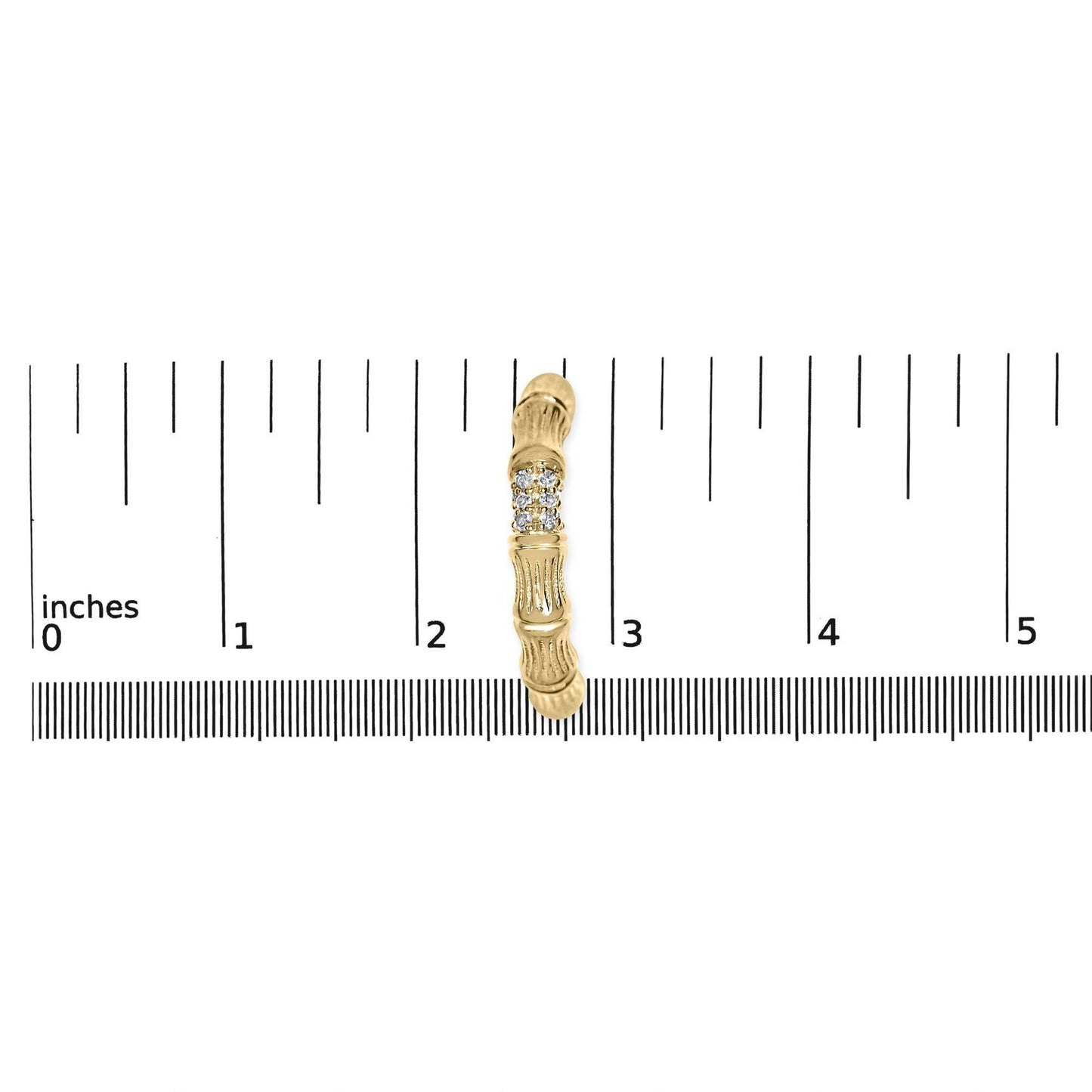14K Yellow Gold Plated .925 Sterling Silver 1/6 Cttw Hammered J Hoop Earrings (H-I Color, I1-I2 Clarity) - Bijoux-NYC Direct