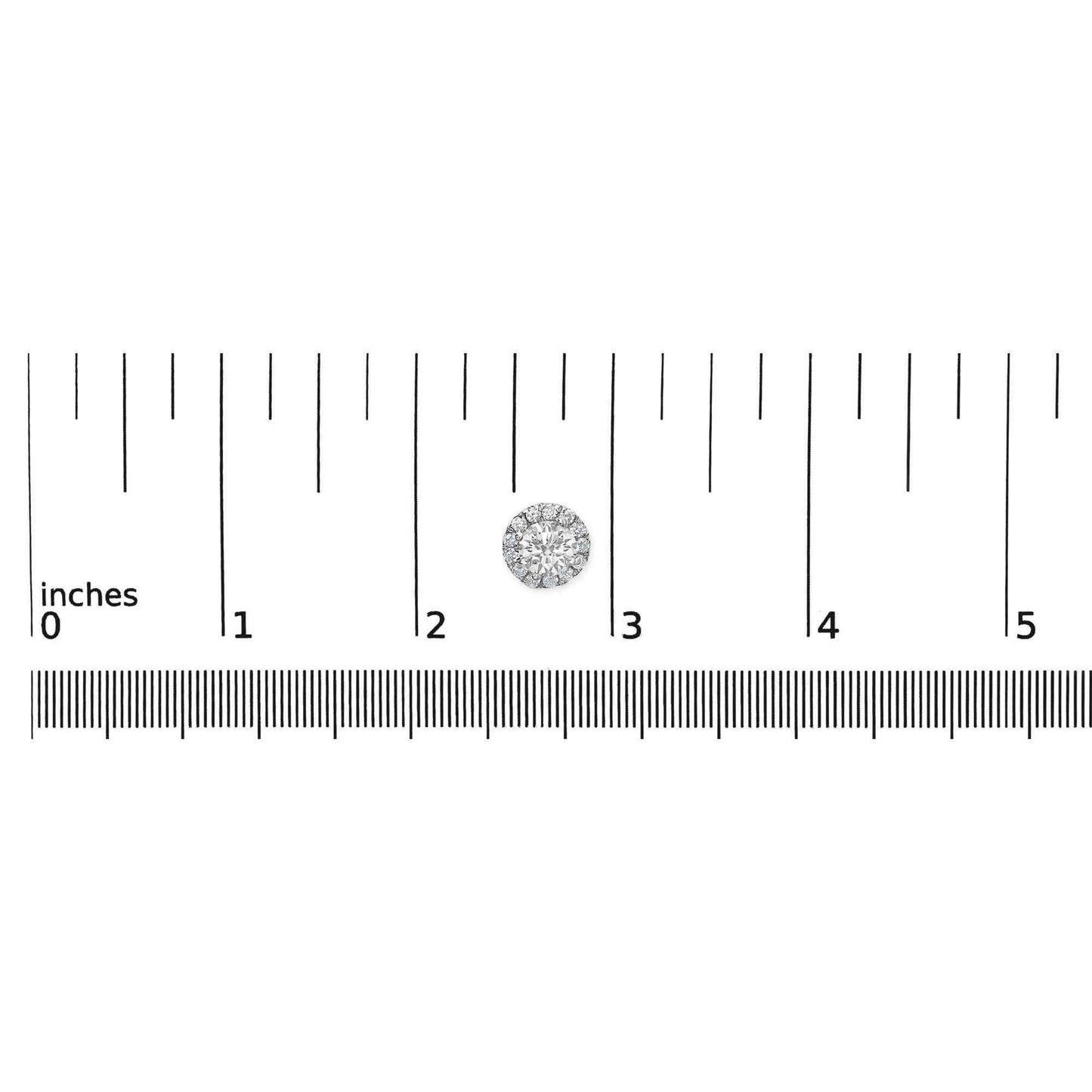 14K White Gold 3/4 Cttw Lab-Grown Diamond Floating Halo Stud Earring (F-G Color, VS1-VS2 Clarity) - Bijoux-NYC Direct