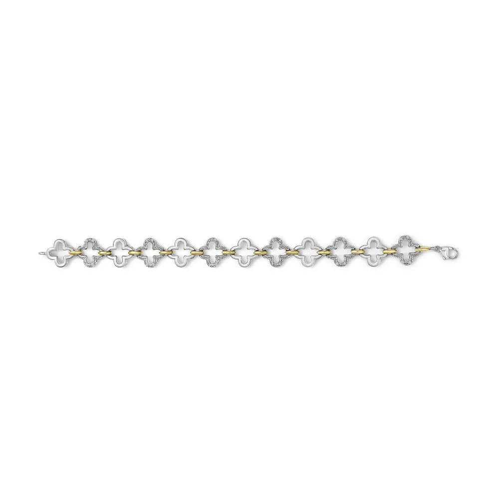 .925 two tone sterling silver 1/10 cttw natural round diamond fashion tennis bracelet (i j color i1 i2 clarity) 7’’