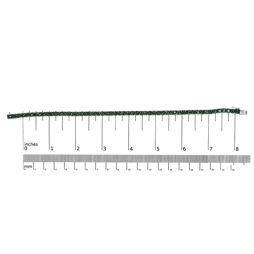 Men’s.925 sterling silver created green emerald tennis bracelet 8.5’’ inches bracelets/bracelet/tennis handcrafted