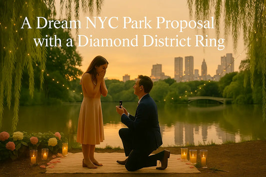A dream nyc park proposal with a diamond district ring | bijouxnyc direct