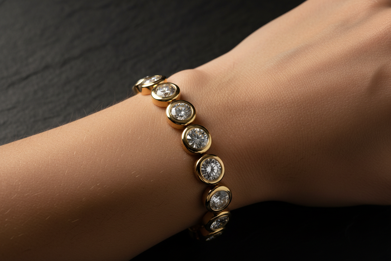 woman's wrist, editorial dark background – Bijoux NYC Direct