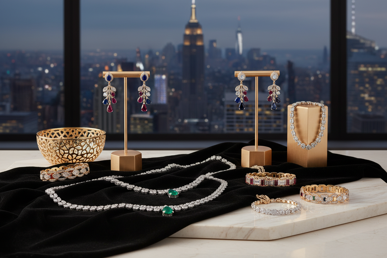 Premium diamond and gemstone fine jewelry arrangement – Bijoux NYC Direct Holiday & Birthstone Special Offers
