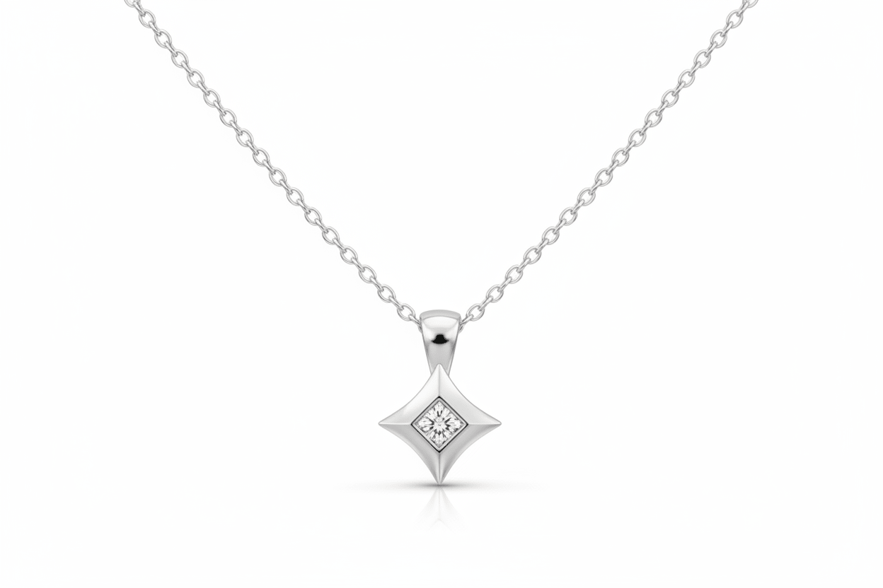 Diamond necklaces in 14K white gold with natural diamonds – Bijoux-NYC Direct