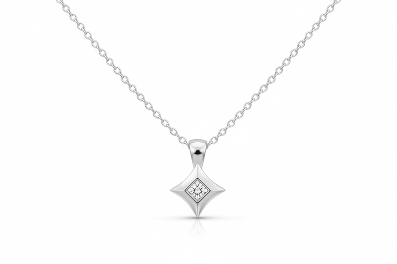 Diamond necklaces in 14K white gold with natural diamonds – Bijoux-NYC Direct