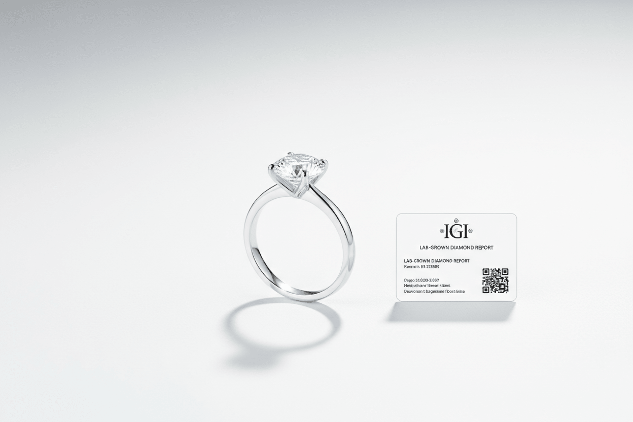 IGI Certified Lab-Grown Diamond Jewelry in 10K, 14K & 18K Gold