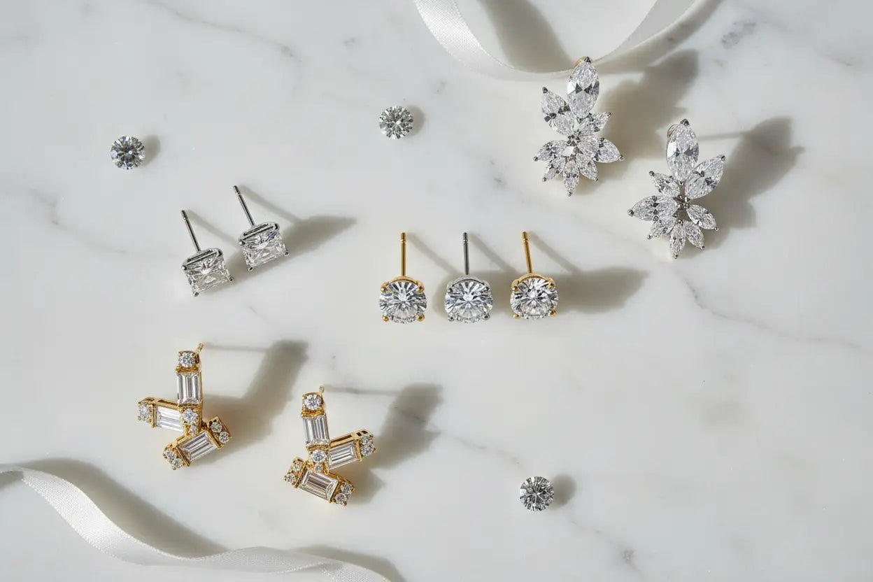 Diamond Stud Earrings Hero