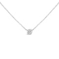1.00 cttw round lab diamond bezel solitaire 14k white gold necklace bijoux-nyc direct