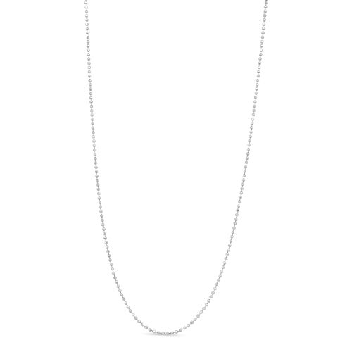 Silver chain necklace on a white background