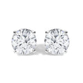 1.10 carat round diamond solitaire stud earrings in 14k white gold bijoux-nyc direct