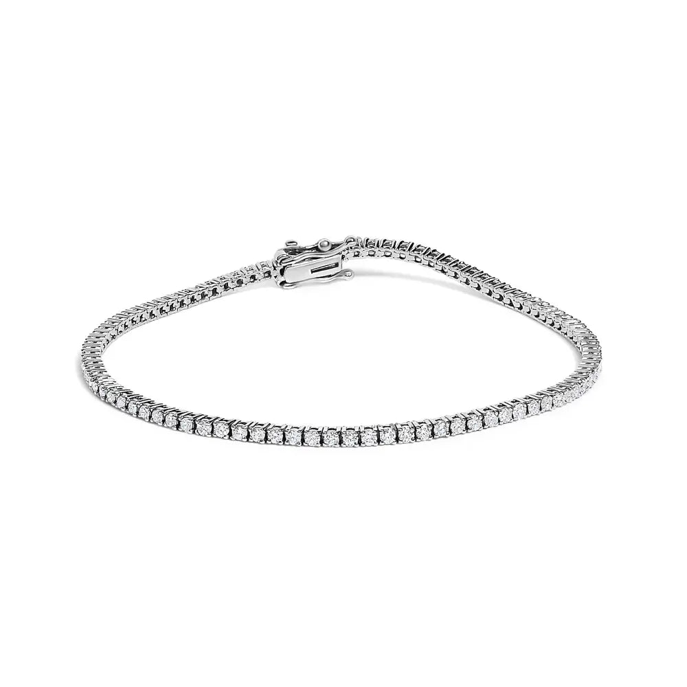1.50 cttw diamond tennis bracelet in 14k white gold bijoux-nyc direct