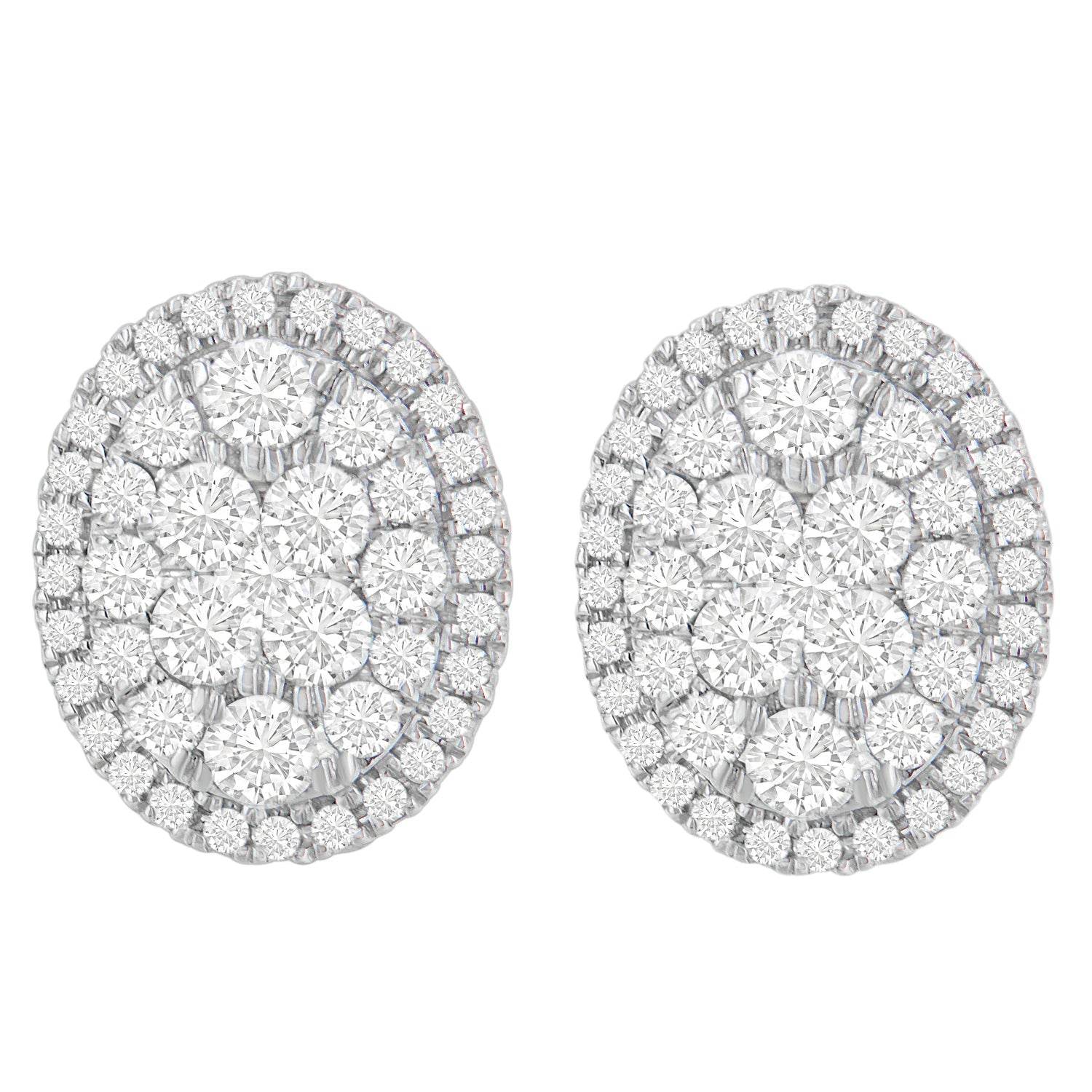 14K Yellow Gold 1 3/4 cttw Round Cut Diamond Earrings (H-I, I1-I2) - Bijoux-NYC Direct