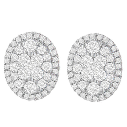 14K Yellow Gold 1 3/4 cttw Round Cut Diamond Earrings (H-I, I1-I2) - Bijoux-NYC Direct