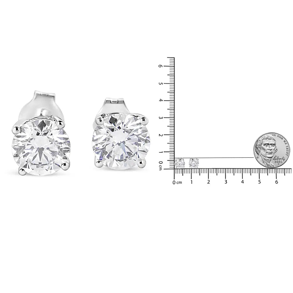 1.75 cttw lab grown round diamond stud earrings in 14k white gold bijoux-nyc direct