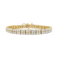 10.0 cttw diamond double row tennis bracelet in 14k yellow gold 7.25 bijoux-nyc direct