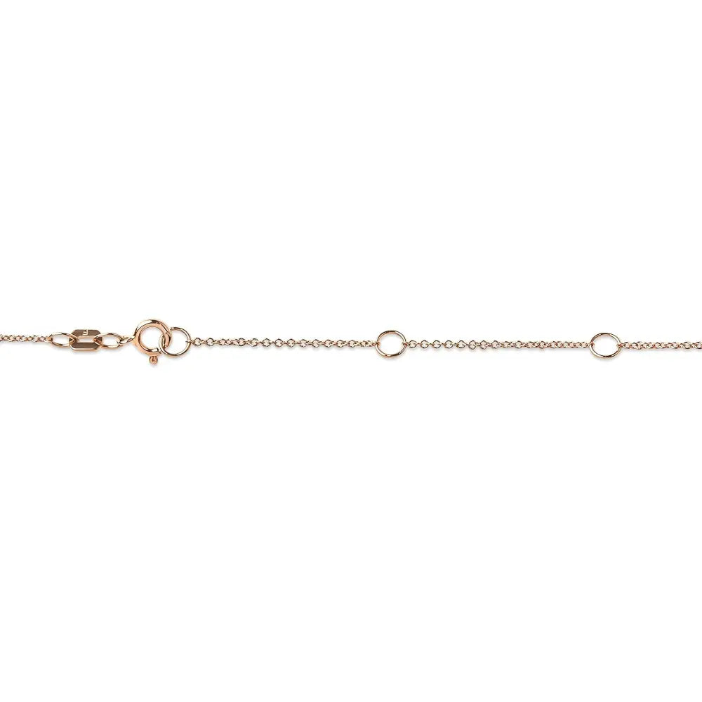 1/2 carat diamond bezel solitaire necklace in 10k rose gold bijoux-nyc direct