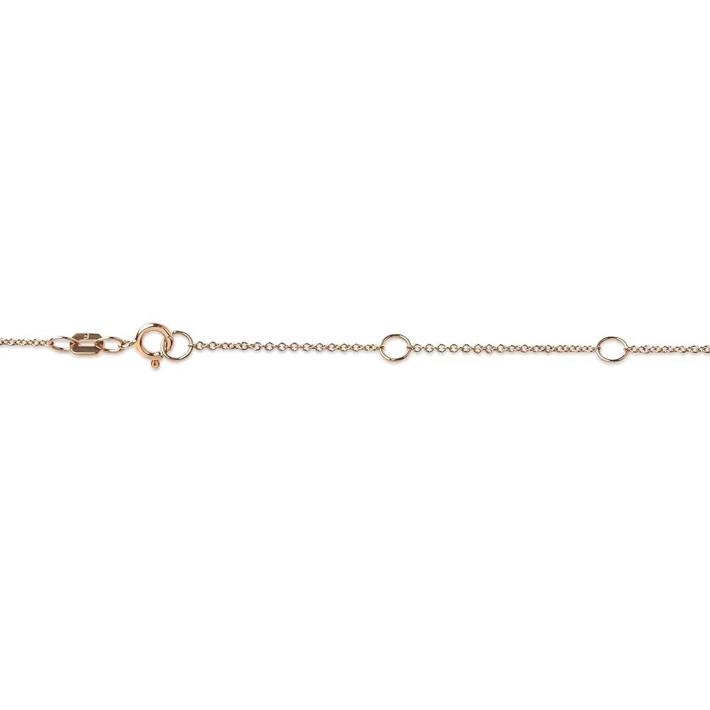 10K Rose Gold 3/10 Carat Round Brilliant-Cut Diamond Modern Bezel-Set Solitaire 16"-18" Pendant Necklace (H-I Color, SI2-I1 Clarity) - Bijoux-NYC Direct