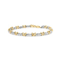 1.00 cttw diamond x-link bracelet in 10k two-tone gold size 7 bijoux-nyc direct