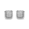 1.0 cttw diamond composite halo stud earrings in 10k white gold bijoux-nyc direct