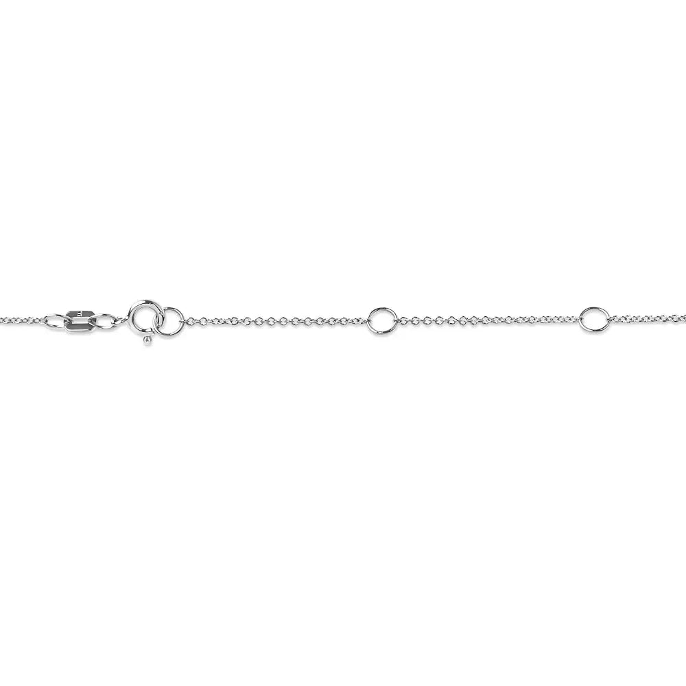 1/2 carat round diamond bezel solitaire 10k white gold pendant necklace bijoux-nyc direct