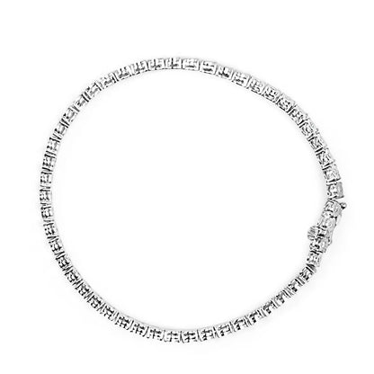 10k white gold 1/2 cttw real diamond illusion set miracle plate tennis bracelet (i j color si2 i1 clarity) size 7.5’’