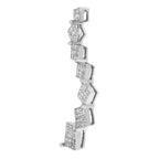 10K White Gold 1 cttw Diamond Snake Curved Pendant Necklace (H-I, I1-I2) - Bijoux-NYC Direct
