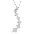 10k white gold 1 cttw princess cut diamond snake curved pendant necklace bijoux-nyc direct