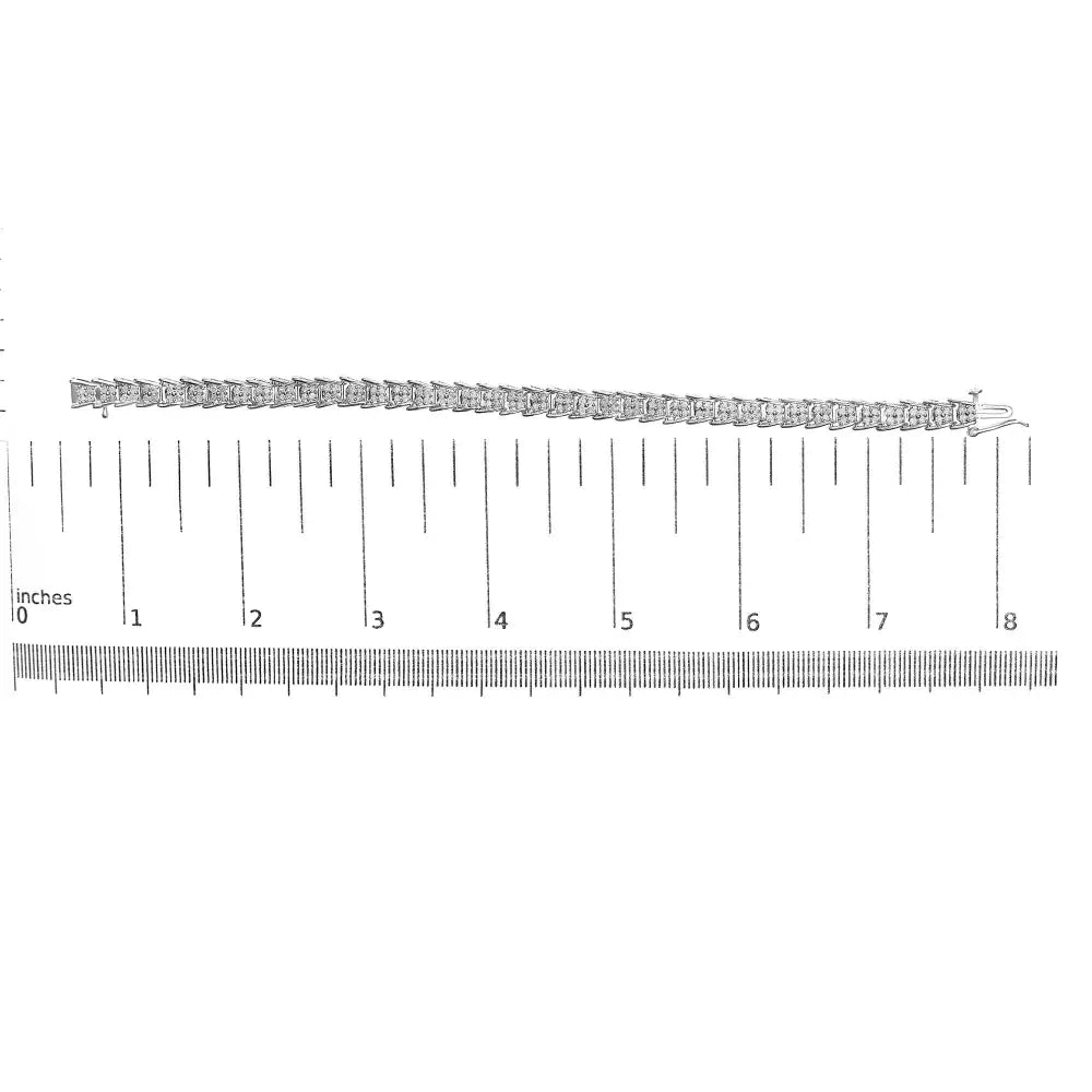 2ctw diamond fan link tennis bracelet in 10k white gold 7.25 inch bijoux-nyc direct