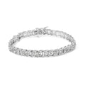 2ctw diamond fan link tennis bracelet in 10k white gold 7.25 inch bijoux-nyc direct