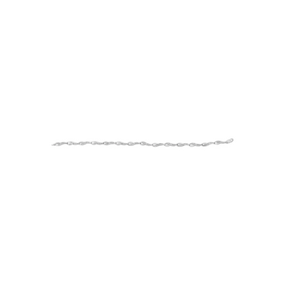 10k white gold diamond accent spiral link bracelet (h i color i3 clarity) 7.5’’ inches bracelets/bracelet/link handcrafted