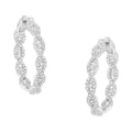 10k white gold infinity diamond drop earrings 1 1/2 cttw bijoux-nyc direct