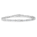 3ct diamond geometric tennis bracelet in 10k white gold 7 inch bijoux-nyc direct