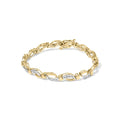1/2 cttw diamond infinity tennis bracelet in 10k yellow and white gold bijoux-nyc direct