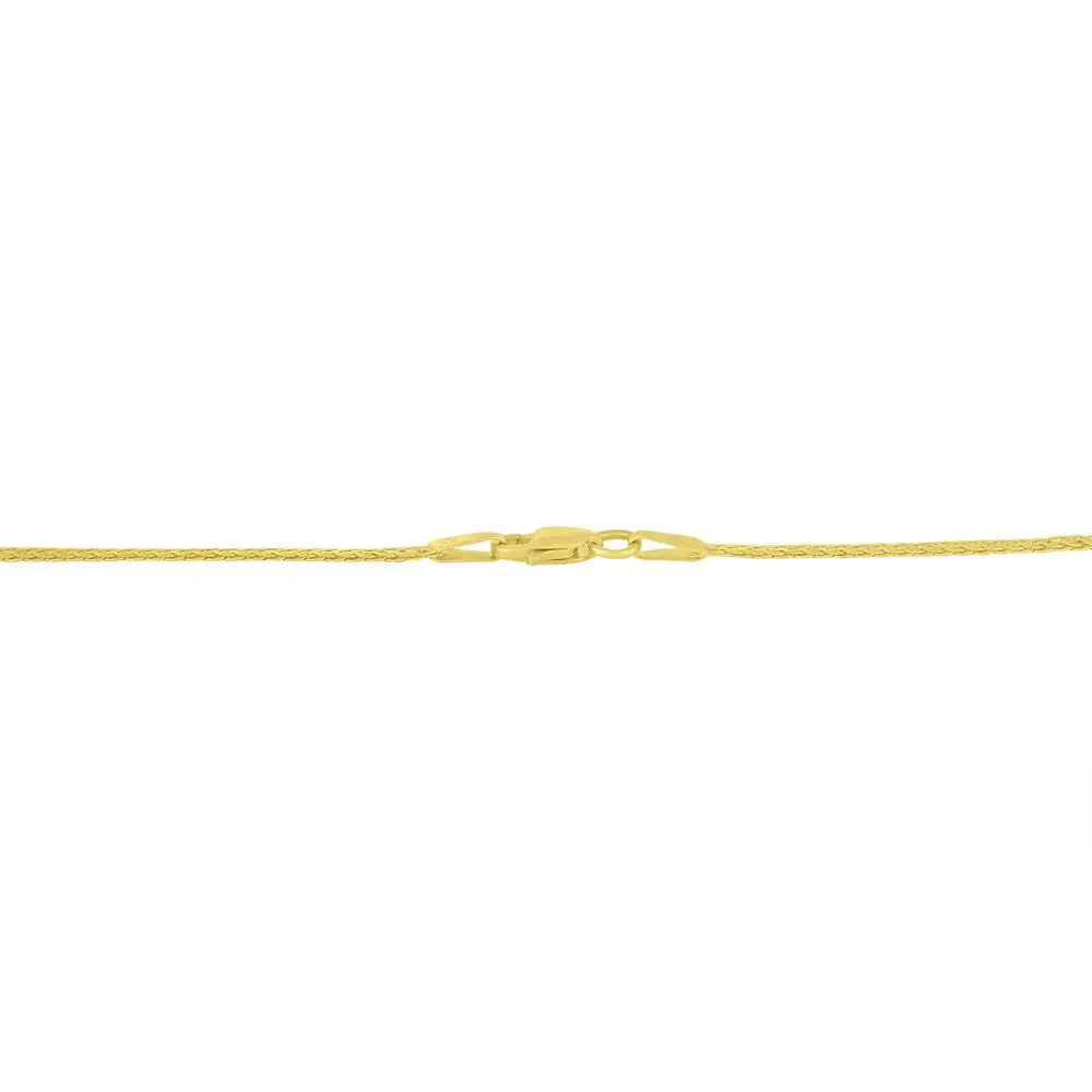 10K Yellow and White Gold 1/2 Cttw Princess Cut Diamond Channel-Set “V” Shape 18" Franco Chain Necklace (H-I Color, SI2-I1 Clarity) - Bijoux-NYC Direct